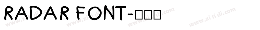 RADAR FONT字体转换